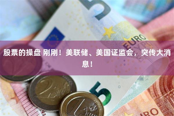 股票的操盘 刚刚！美联储、美国证监会，突传大消息！