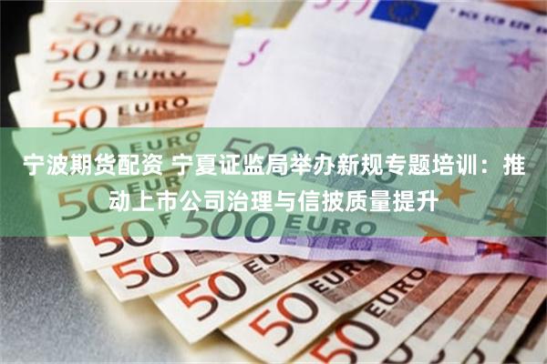 宁波期货配资 宁夏证监局举办新规专题培训：推动上市公司治理与信披质量提升
