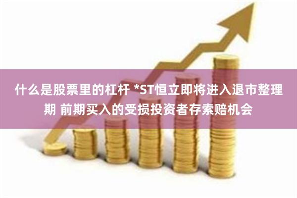 什么是股票里的杠杆 *ST恒立即将进入退市整理期 前期买入的受损投资者存索赔机会
