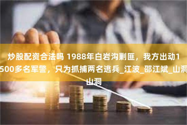 炒股配资合法吗 1988年白岩沟剿匪，我方出动1500多名军警，只为抓捕两名逃兵_江波_邵江斌_山洞