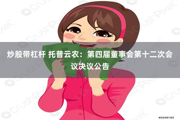 炒股带杠杆 托普云农：第四届董事会第十二次会议决议公告