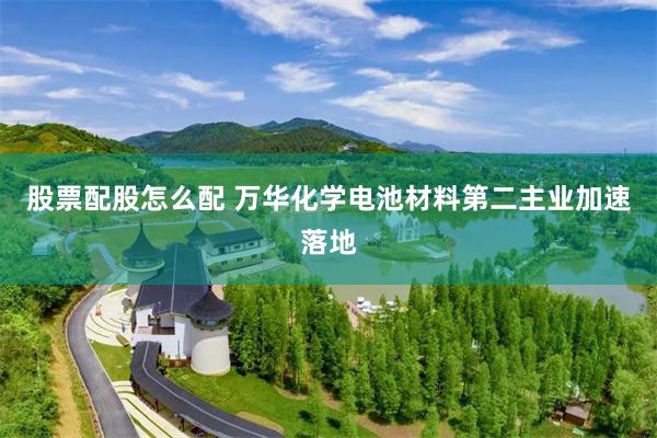 股票配股怎么配 万华化学电池材料第二主业加速落地