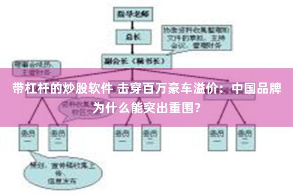 带杠杆的炒股软件 击穿百万豪车溢价：中国品牌为什么能突出重围？