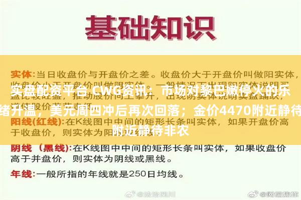 实盘配资平台 CWG资讯：市场对黎巴嫩停火的乐观情绪升温，美元周四冲后再次回落；金价4470附近静待非农