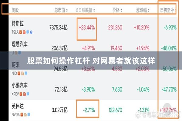 股票如何操作杠杆 对网暴者就该这样