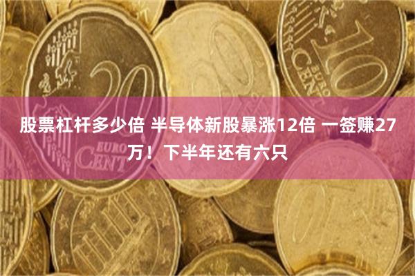 股票杠杆多少倍 半导体新股暴涨12倍 一签赚27万！下半年还有六只