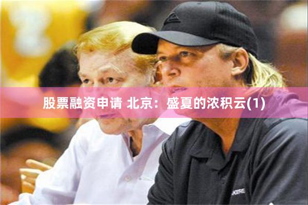 股票融资申请 北京：盛夏的浓积云(1)