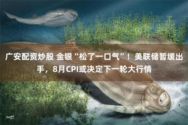 广安配资炒股 金银“松了一口气”！美联储暂缓出手，8月CPI或决定下一轮大行情